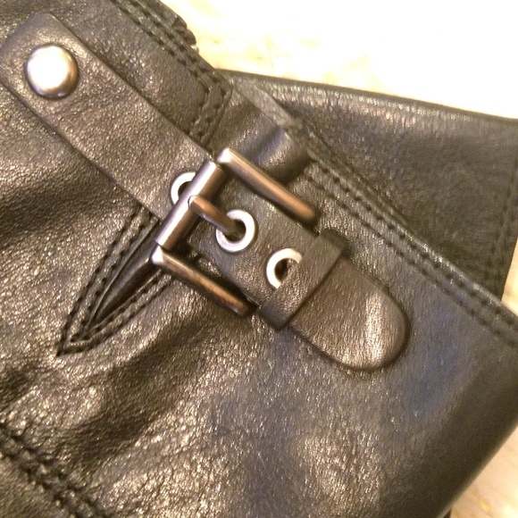 Coach Jacinda Black Leather Boots Size 8.5 - Picture 4 of 8